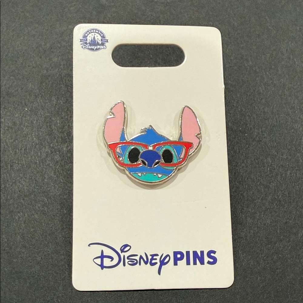Disney Stitch Pin with Blue and Red Accents